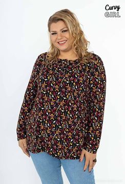 Picture of CURVY GIRL PRINTED BLOUSE